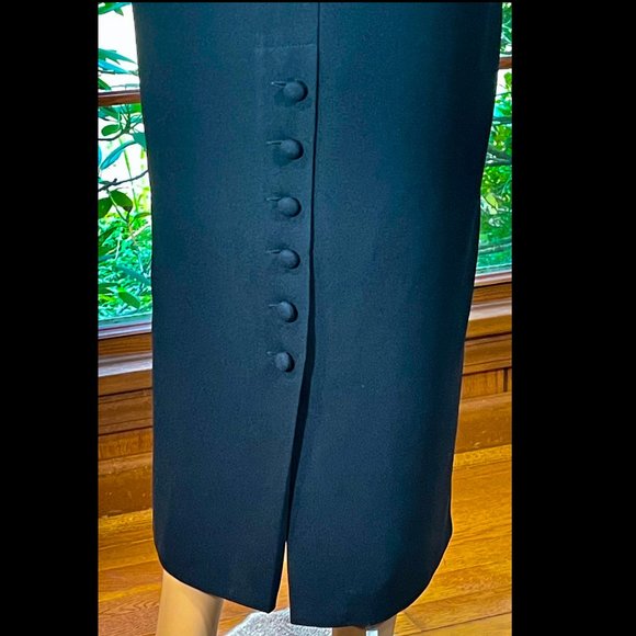 ▪️VTG▪️LIZ CLAIBORNE▪️Button Accent Wiggle Dress - Picture 4 of 9